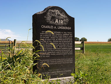 Charles Lindbergh crash site in rural Illinois.