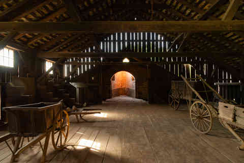 Interior of the Hopewell Furnace Furnace Complex at Hopewell Furnace National Historic Site in Elverson, Pennsylvania, USA.