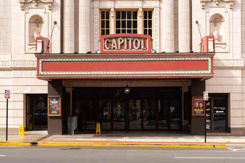 Wheeling, West Virginia - United States - March 25th, 2026: Exterior of The Capitol Theatre, built in 1928, in downtown Wheeling, West Virginia, USA. *FOR EDITORIAL USE ONLY
