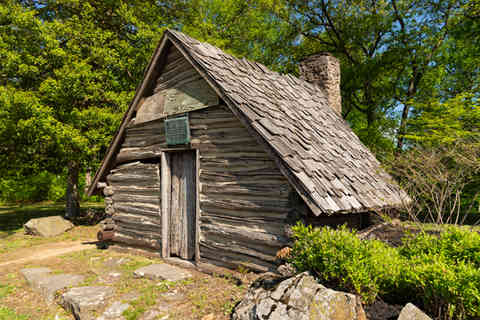 Site of Washington's Camp at Valley Forge National Historical Park on a sunny Spring afternoon in King of Prussia, Pennsylvania, USA.