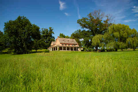 The historic Pennypacker Mansion, served as General George Washington's headquarters before and after the Battle of Germantown, in Schwenksville, Pennsylvania, USA.