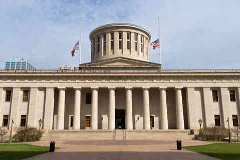 Columbus, Ohio - United States - March 25th, 2026: Exterior of the Ohio State Capitol Building, built from 1839 to 1861, in Columbus, Ohio, USA. *FOR EDITORIAL USE ONLY