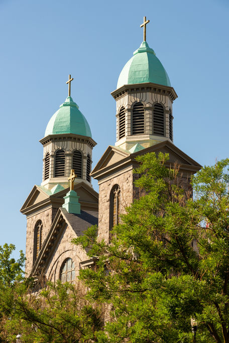 Exterior of church in downtown Trenton, New Jersey, USA.