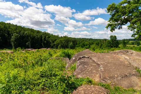 Devil's Den at Gettysburg National Military Park in Gettysburg, Pennsylvania, USA.