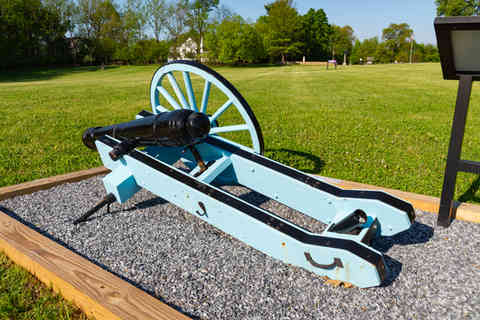 The Paoli Battlefield Historical Park grounds on a beautiful Spring morning in Malvern, Pennsylvania, USA.