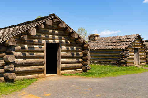 Site of the Muhlenberg's Brigade encampment of the Virginia troops during the winter of 1777 to 1778 in Valley Forge National Historical Park, Pennsylvania, USA.