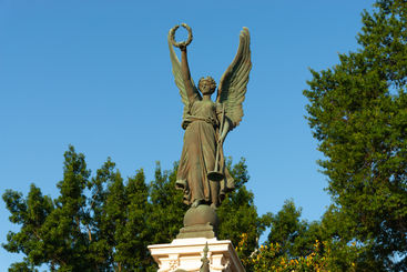 The Arkansas Confederate Soldiers Monument at the Arkansas State Capitol Building in Little Rock, Arkansas, USA.