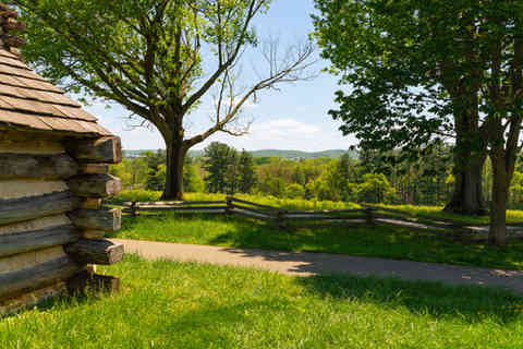 Site of the Muhlenberg's Brigade encampment of the Virginia troops during the winter of 1777 to 1778 in Valley Forge National Historical Park, Pennsylvania, USA.
