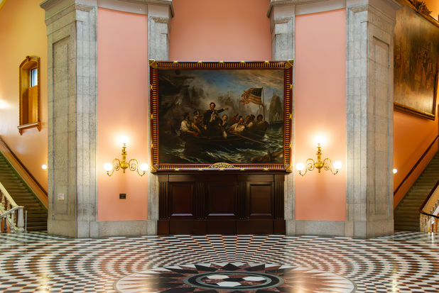 Interior of the Ohio State Capitol Building in Columbus, Ohio, USA.