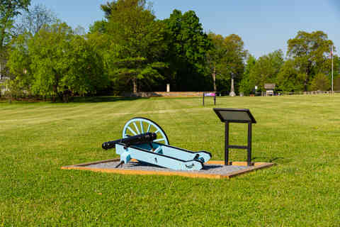 The Paoli Battlefield Historical Park grounds on a beautiful Spring morning in Malvern, Pennsylvania, USA.