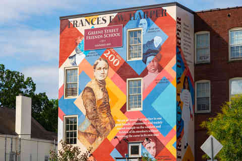 Philadelphia, Pennsylvania - United States - June 8th, 2026: Mural titled "Frances E. W. Harper: We Are All Bound Up Together", by artist Athena Scott., in the Germantown neighborhood of Philadelphia, Pennsylvania, USA. *FOR EDITORIAL USE ONLY