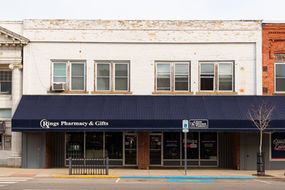 Exterior of downtown building in Montpelier, Ohio, USA.