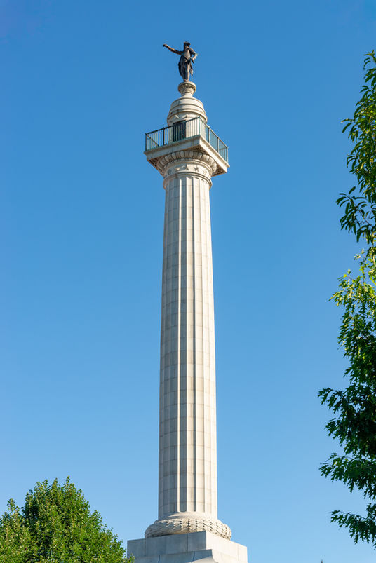 The historic Trenton Battle Monument, built from 1891 to 1893, in Trenton, New Jersey, USA.