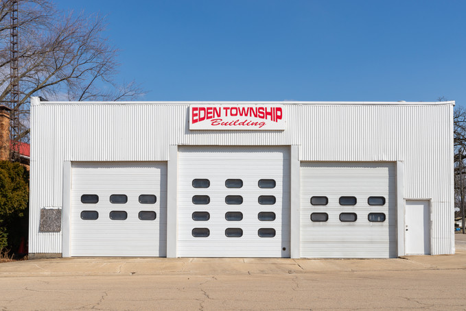 Downtown building and storefront in Tonica, Illinois, USA.