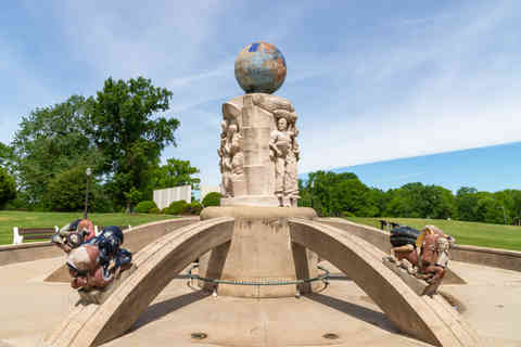 Edison, New Jersey - United States - May 26th, 2026 - Sculpture entitled "Light Dispelling Darkness" by artist Waylande Gregory in Edison, New Jersey, USA. *FOR EDITORIAL USE ONLY