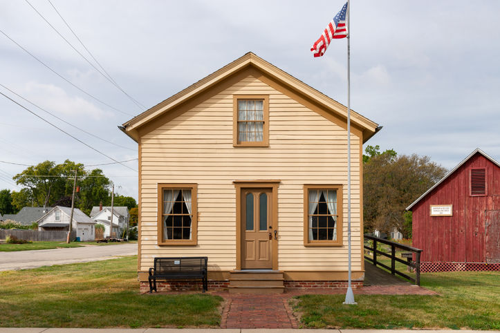 The Cambridge Heritage Village in downtown Cambridge, Illinois, USA.