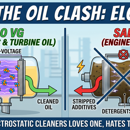 Why Your Electrostatic Oil Cleaner Loves Your Turbine, but Hates Your Engine