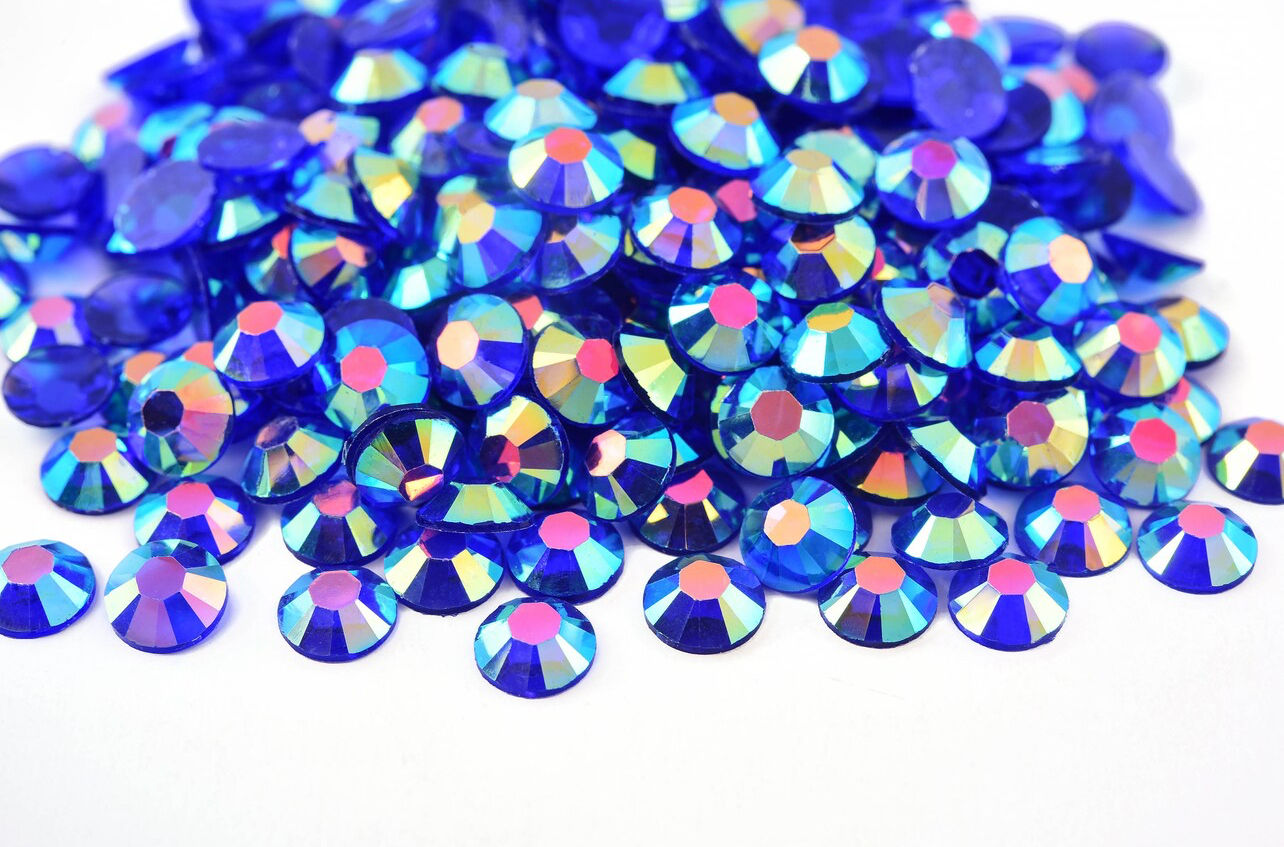 Sapphire AB Jelly Flatback Rhinestones