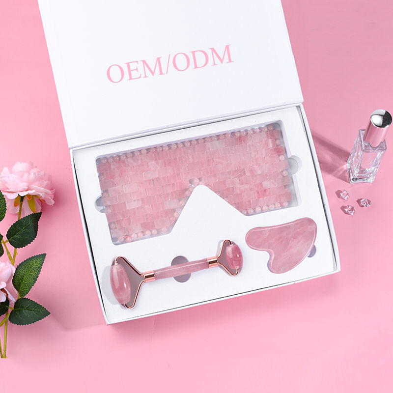 Thumbnail: Gift-ready packaging of the Rose Quartz Eye Mask Set, perfect for self-care and gifting.