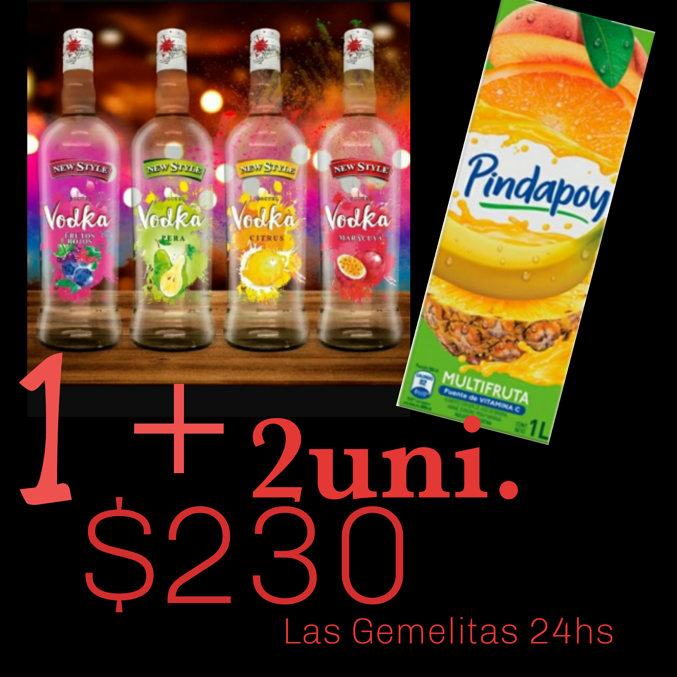 1 vodka + 2 pindapoy