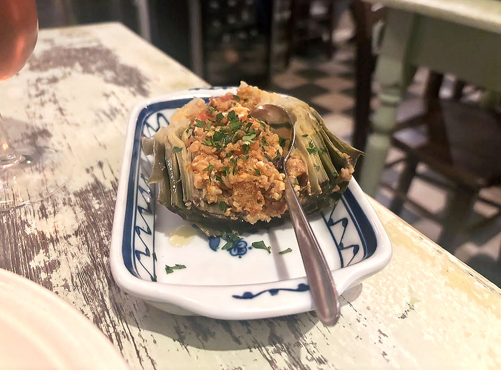 Qaqocc mimli, eaten the only proper way: leaf by leaf.