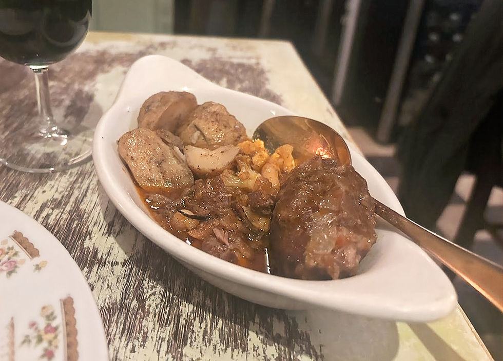 Pork cheek stuffat, slow cooking doing what it does best.