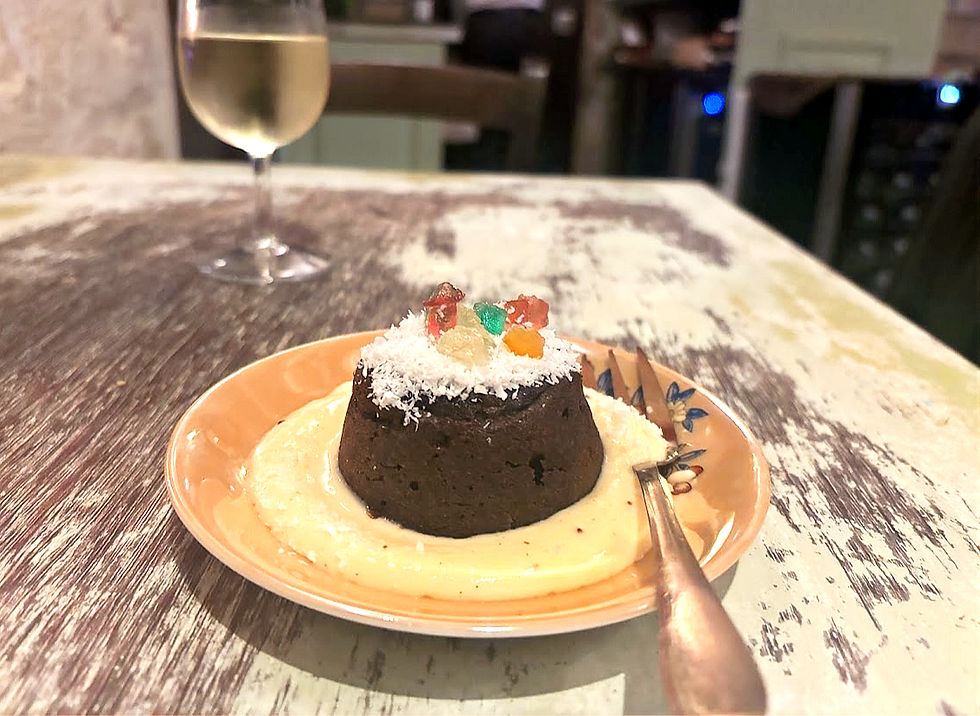 Pudina tal-ħobż, warm, spiced, and built from yesterday’s bread.