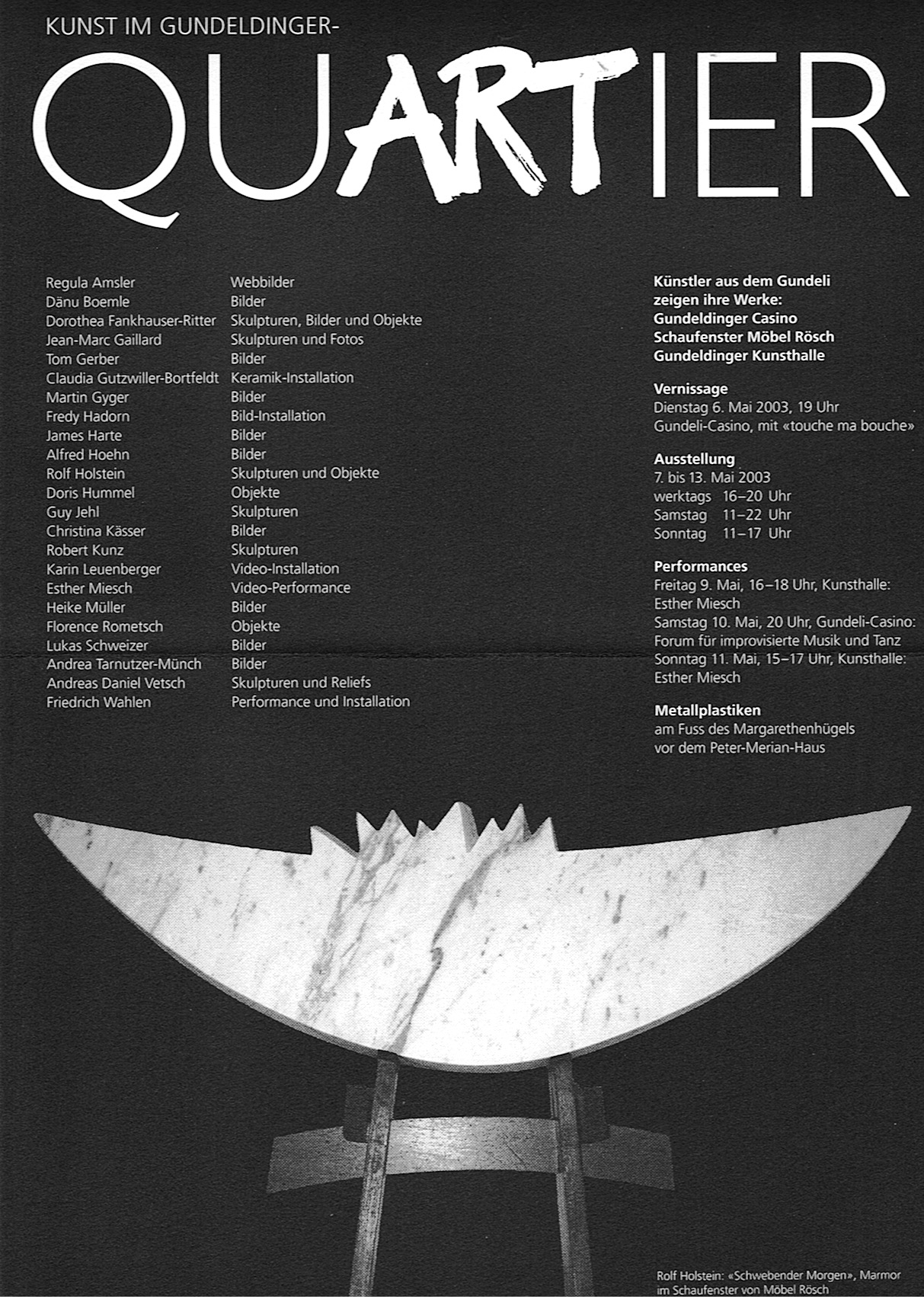 Ausstellung QuARTier 2003