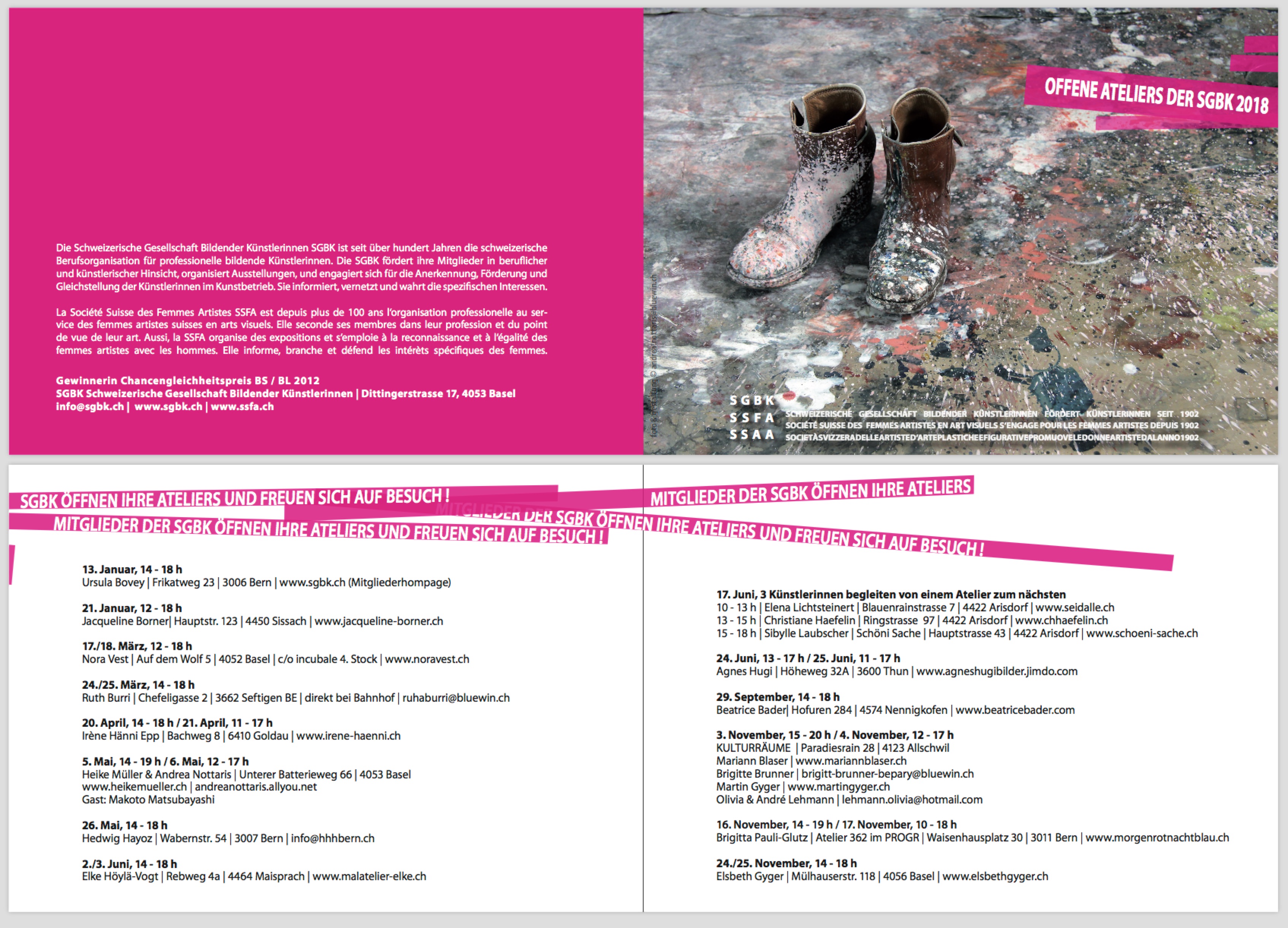 offene ateliers der SGBK basel 2018