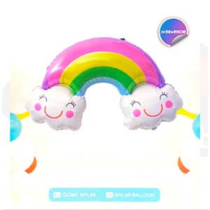 Globo metálico arcoíris