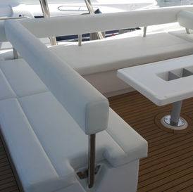 Custom Marine reupholstery by Broward Canvas and Upholstery Fort Lauderdale Miami