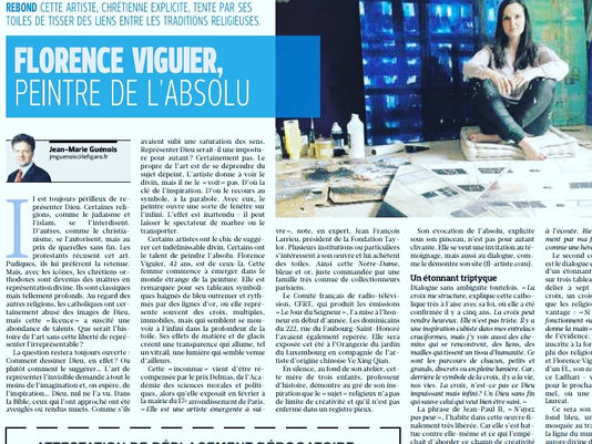 Le Figaro; Florence Viguier, peintre de l'Absolu