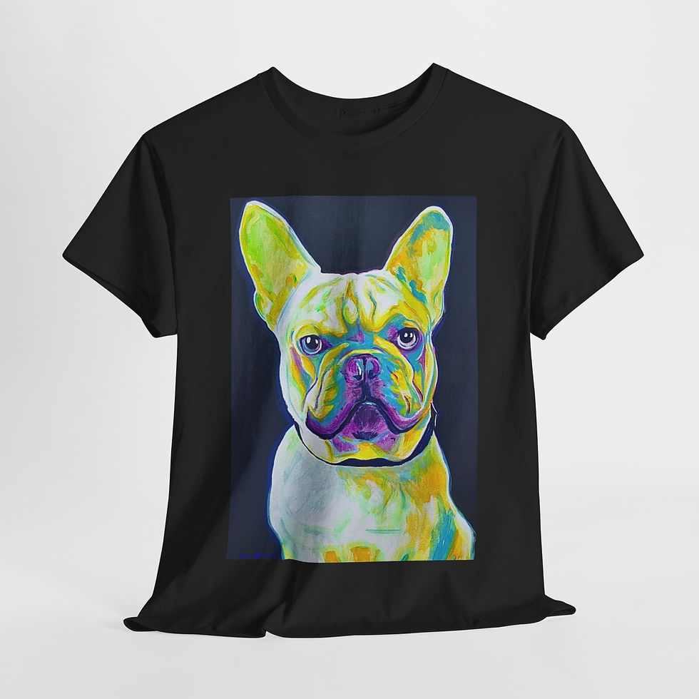 Thumbnail: Frenchie Tee unisex $10 will be donated to Taffy’s touch senior dog rescue