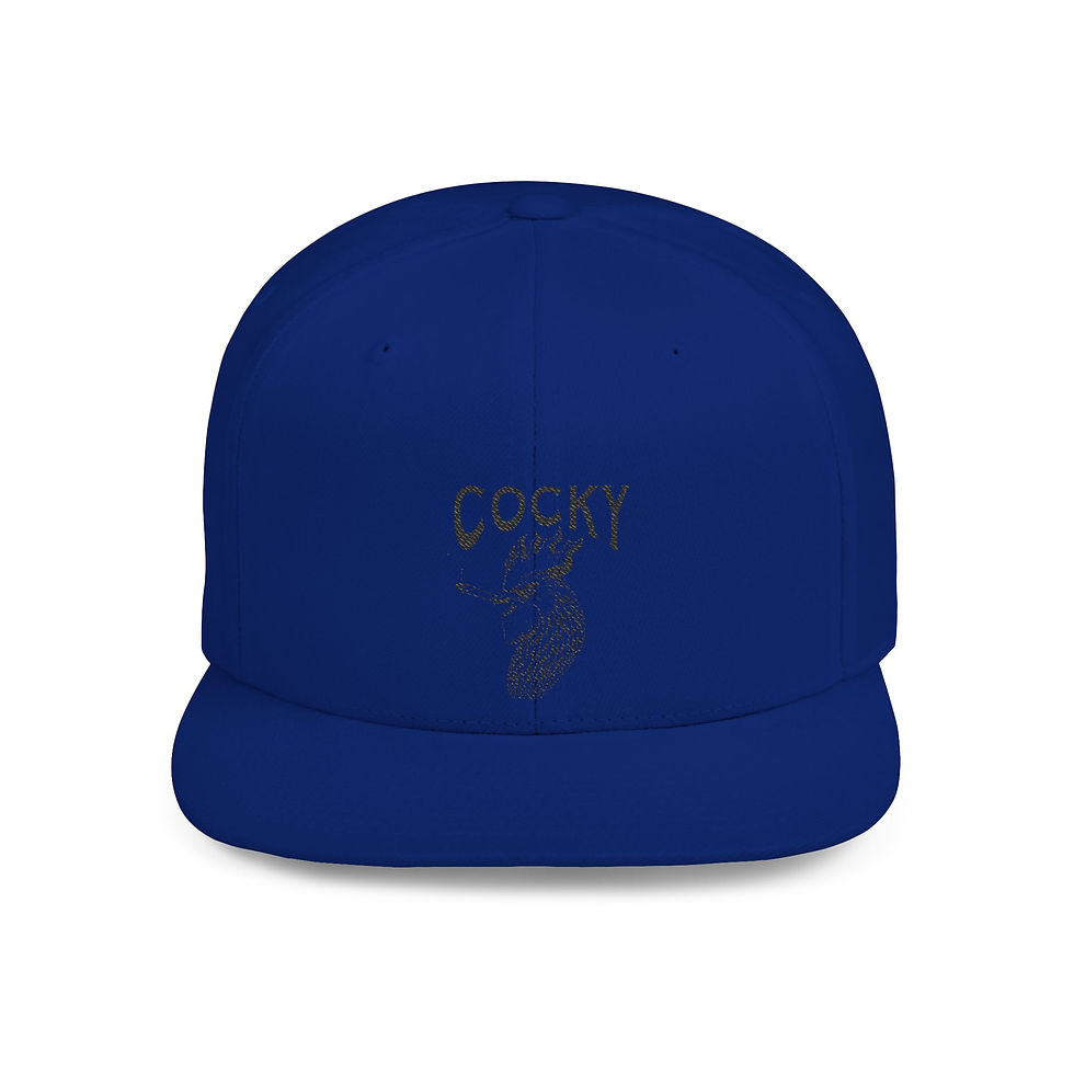Thumbnail: Cocky Flat Bill Snapback Hat 