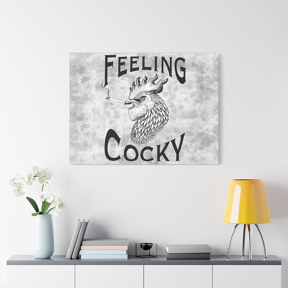 Thumbnail: Cocky Rooster Satin Canvas Wall Art Decor