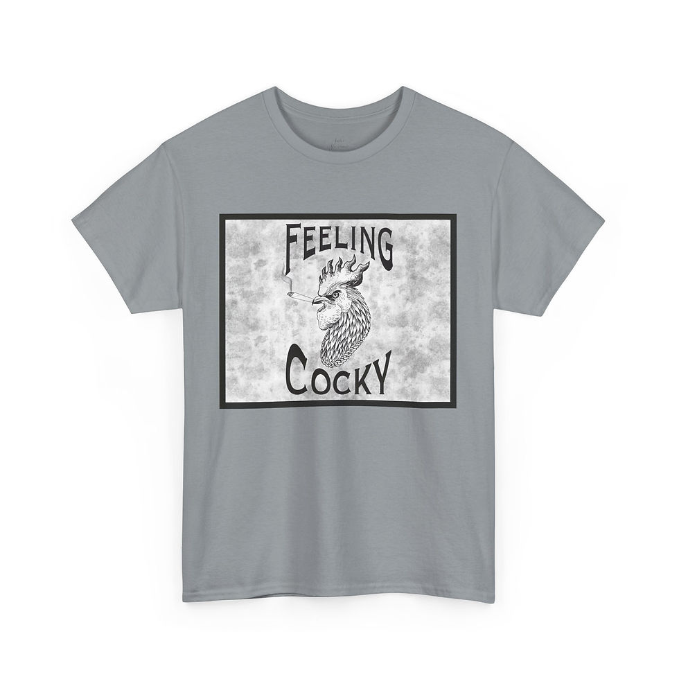Thumbnail: Feeling Cocky Unisex Heavy Cotton Tee