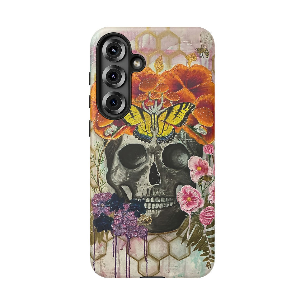 Thumbnail: Artistic Phone Case with Floral Skull