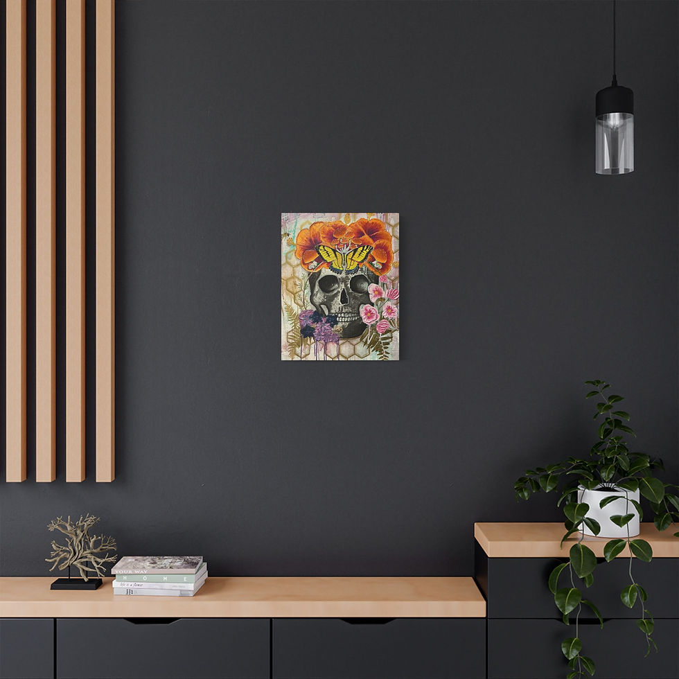 Thumbnail: Colorful Skull Art Canvas Print