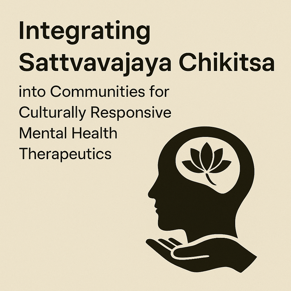 Integrating Sattvavajaya Chikitsa into Community-Centered Care