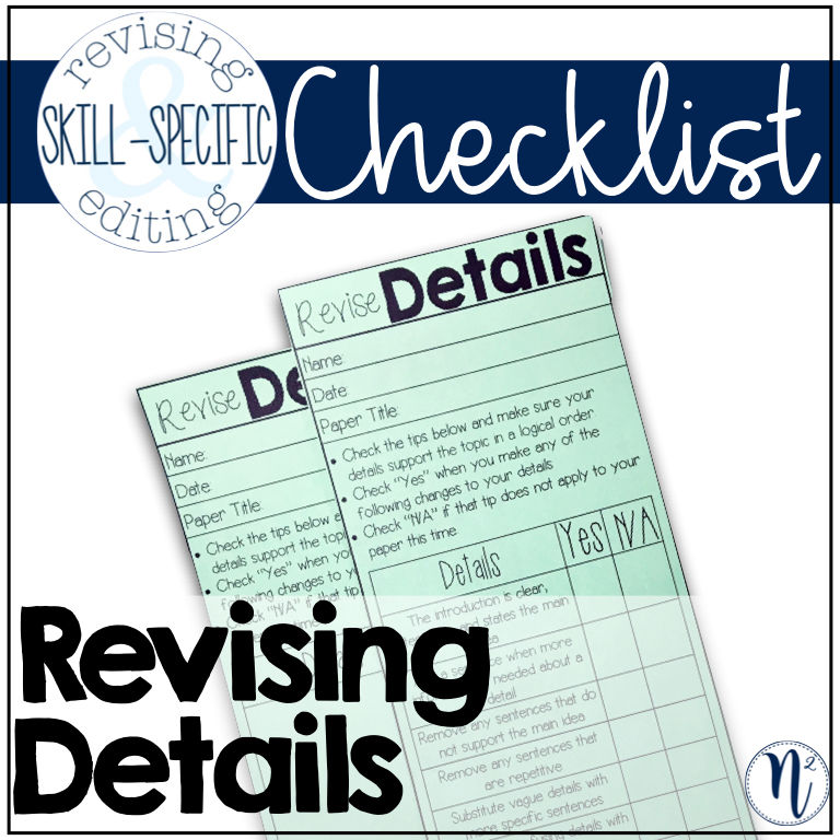 Revising and editing checklist