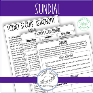 sundial activity for space science unit