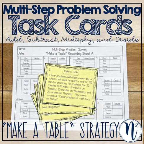 Make a table to solve multi-step word problems