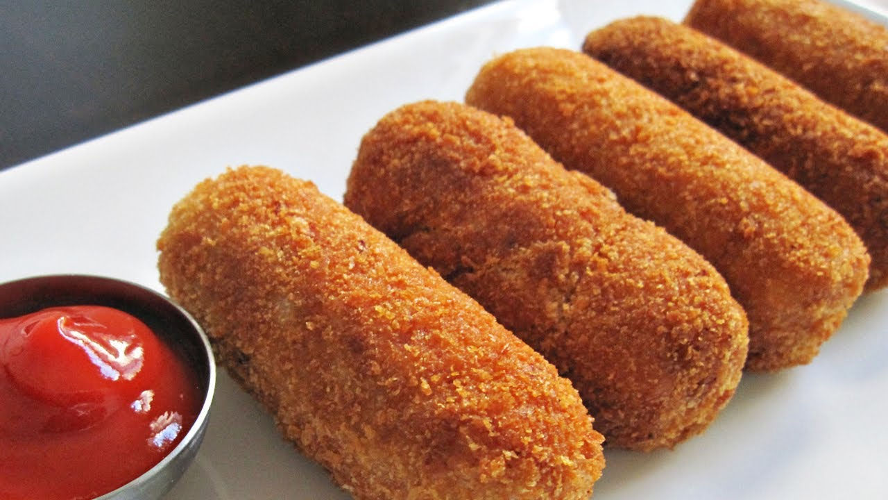 Croquetas de plátano verde (Ing para 6 a 8 porciones)