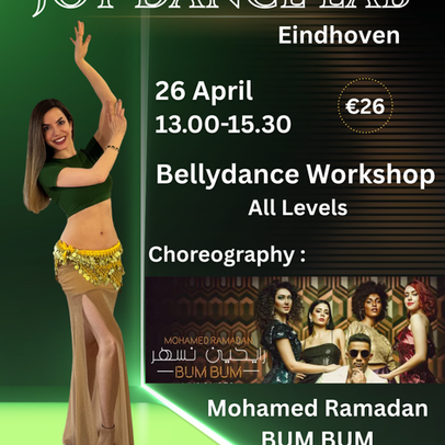 Bellydance Workshop in Eindhoven - 26 April | All Levels Welcome at Joy Dance Lab
