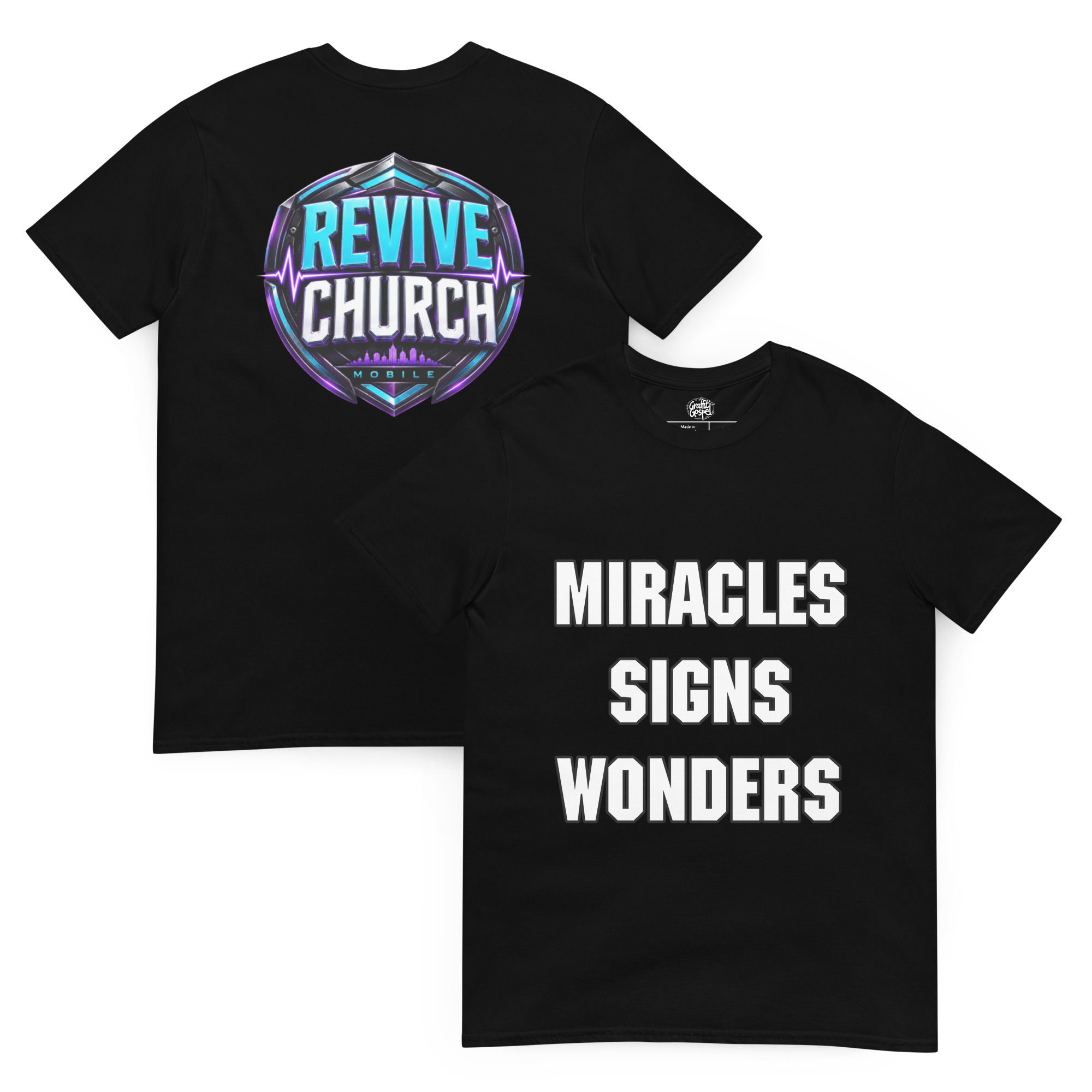 Miracles, Signs, Wonders Revive logo w/ purple T-Shirt