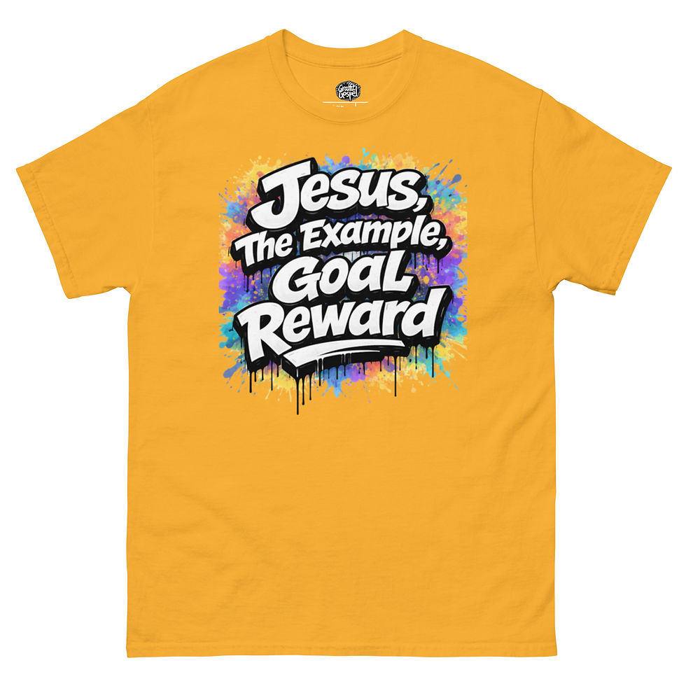 Thumbnail: Jesus, The example, Goal, Reward-Unisex classic tee
