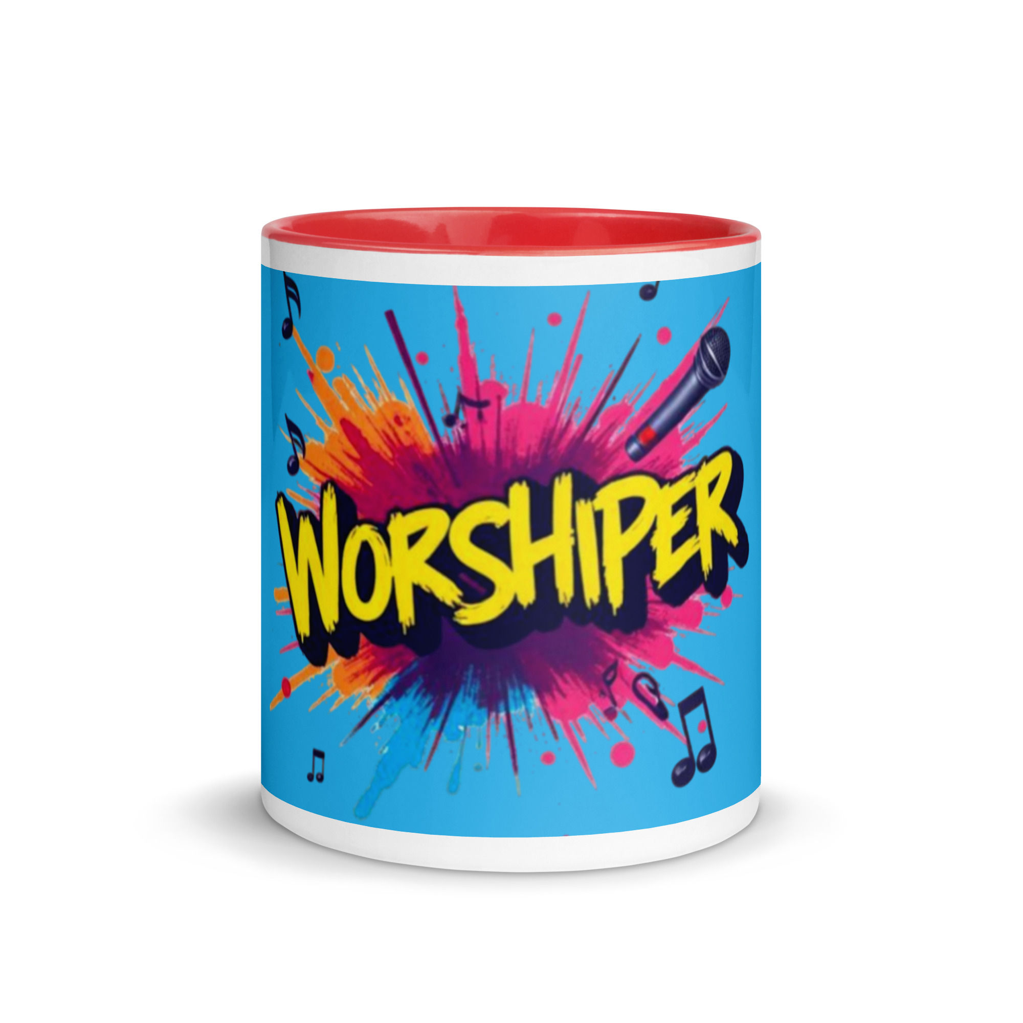WORSHIP- Mug with Color Inside