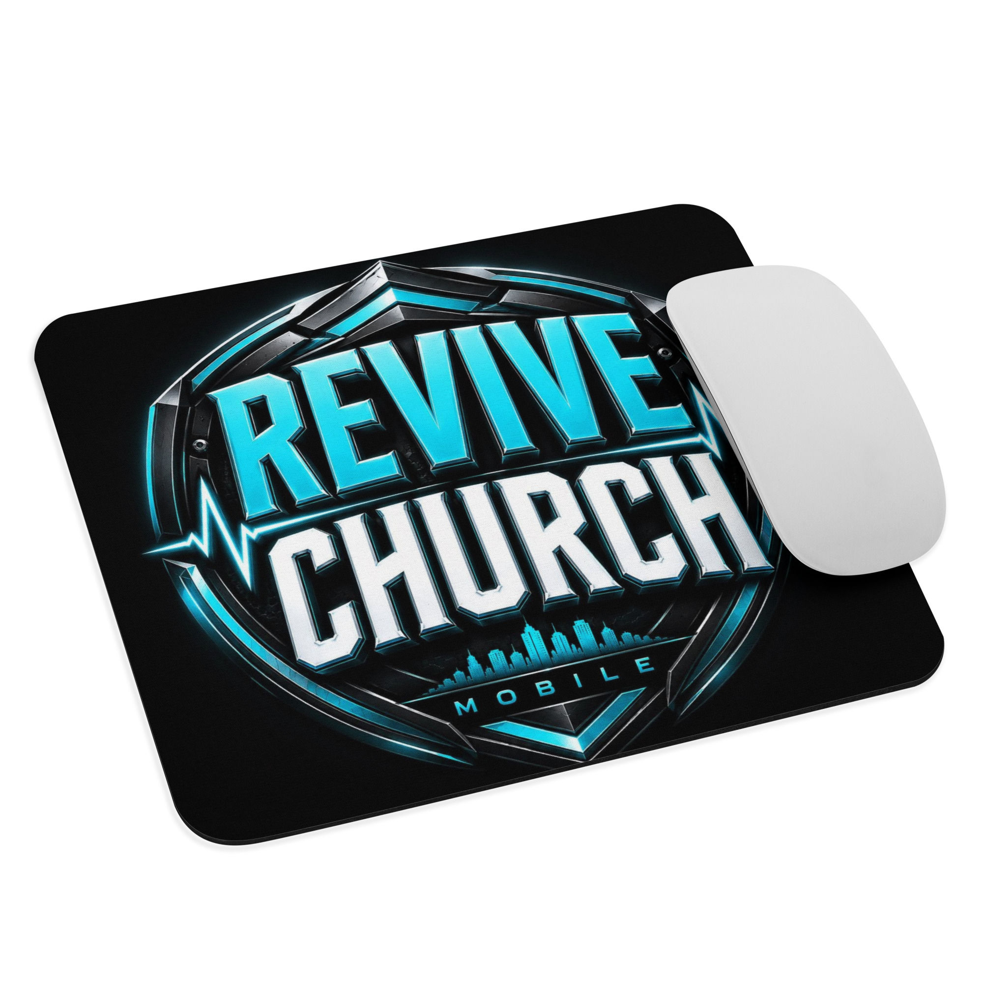 Revive Logo Blue Mouse pad
