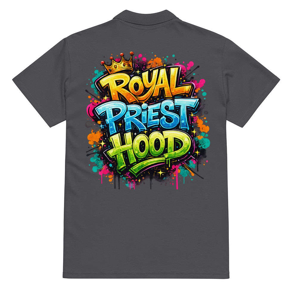 Thumbnail: Royal Priest Hood - Front/Back Print Premium polo shirt