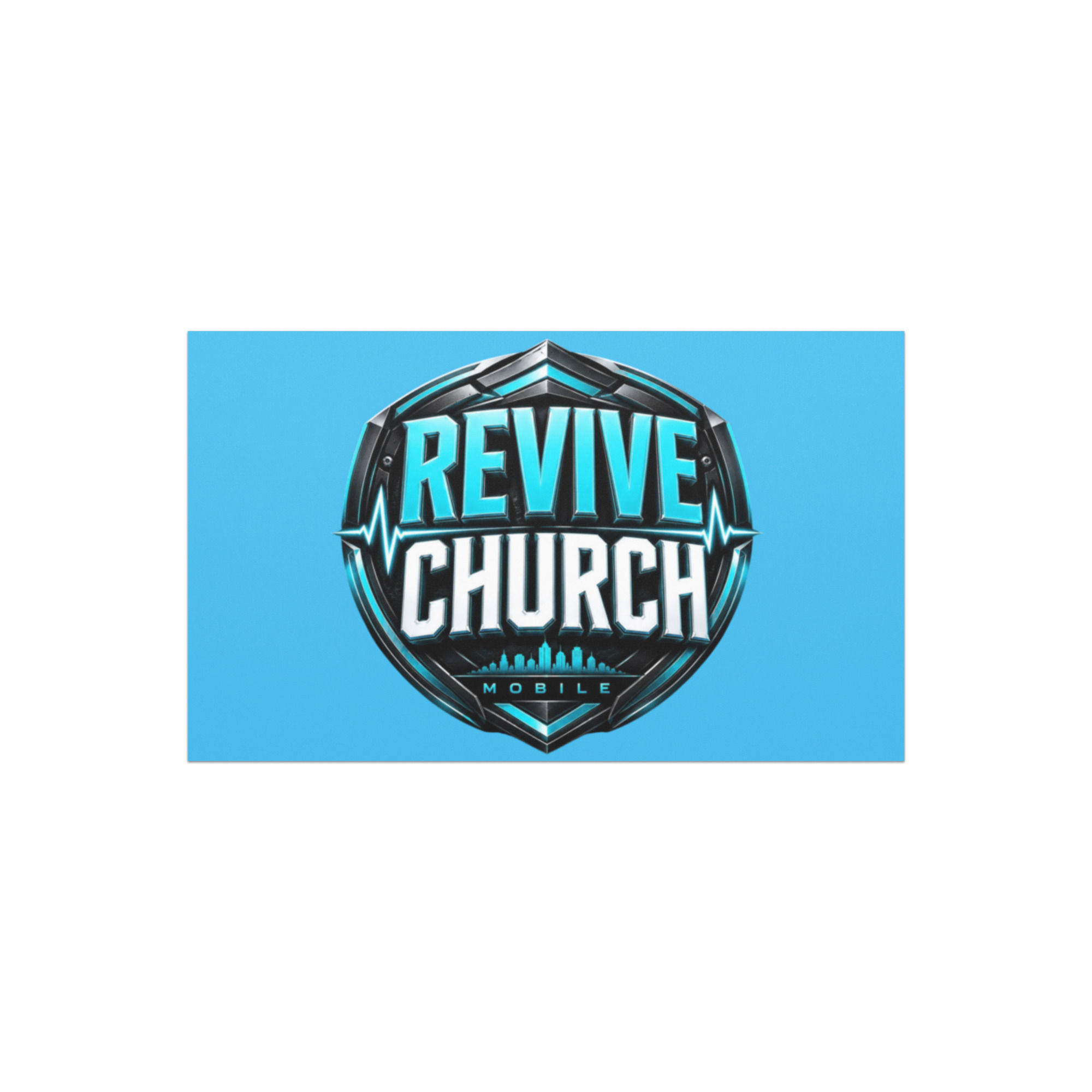 Revive Blue Logo Car magnets